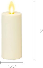 img 1 attached to 🕯️ Luminara Realistic Moving Flame Votive Candle Set - LED Battery Operated Lights for Christmas and Halloween - Remote Ready - Ivory - 1.5" x 4