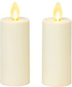 img 4 attached to 🕯️ Luminara Realistic Moving Flame Votive Candle Set - LED Battery Operated Lights for Christmas and Halloween - Remote Ready - Ivory - 1.5" x 4