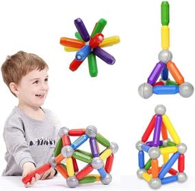 img 4 attached to 🧲 B-MAG Magnetic Building Stacking Preschool: The Ultimate Educational Toy!