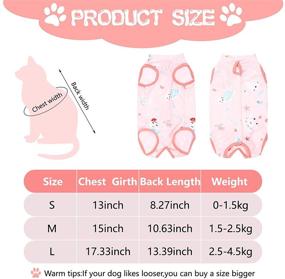 img 2 attached to Reginary 2 Pieces Cat Recovery Suits: Breathable Anti-Licking Body Wrap for Cats & Dogs, Ideal for Abdominal Wound Recovery & Weaning