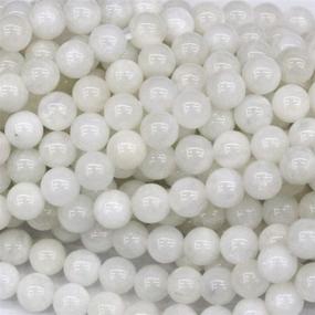 img 2 attached to 💎 Enhance Your Jewelry Creations with Tacool (TM) Smooth 6mm Natural White Moonstone Round Gemstone Beads