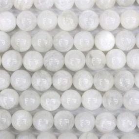 img 1 attached to 💎 Enhance Your Jewelry Creations with Tacool (TM) Smooth 6mm Natural White Moonstone Round Gemstone Beads
