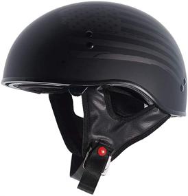 img 2 attached to 🏍️ TORC T55 Spec-Op Motorcycle Half Helmet: Graphic Design with Convenient Drop-Down Sun Visor