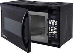 img 2 attached to Impecca OM-1600K 1.6 cu. ft. Over-the-Range 30” Microwave Oven with Surface Light, 🍽️ Vent System, Touch-pad Controls, Digital Clock, Timer, LED Display, Child Lock - Black, 1000 Watts