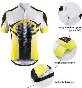 img 1 attached to BALEAF Men's Cycling Jersey Mountain Biking Shirts Short Sleeve Tops Full Zip MTB 4 Pockets Breathable UPF 50+ Clothing