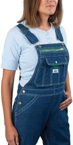 img 3 attached to 👖 Stylish and Comfortable: Liberty Women's Washed Denim Bib Overalls for Fashion-forward Ladies