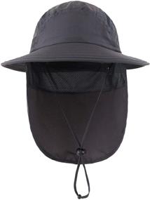 img 3 attached to 👒 Kids Safari Hat with UPF 50+ Sun Protection and Neck Flap - Ideal for Summer Beach Activities, Home Prefer