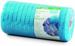 img 1 attached to Enhance Your Décor with FloraCraft SimpleStyle 6 Inch Turquoise Decorative Mesh featuring Metallic Strands