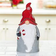 christmas gnome ceramic cookie jar - festive kitchen countertop decoration логотип