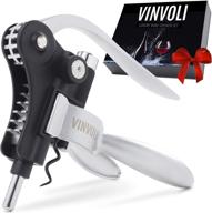 🍷 luxury chrome lever wine opener set - vinvoli wine bottle opener kit - manual wine corkscrew set - wine cork opening kit for bottles - wine corkscrew opener set логотип