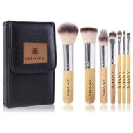 🎍 shany petite pro bamboo brush set - 7 piece with carrying case - ideal for bamboo lovers logo