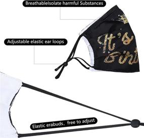 img 2 attached to 🎂 Stylish 4-Piece Printed Face Covering Set for Birthdays with Adjustable Ear Loops and Nose Clip - Ideal for Men, Women, Teens, Balaclava Bandana Cloth Decorative