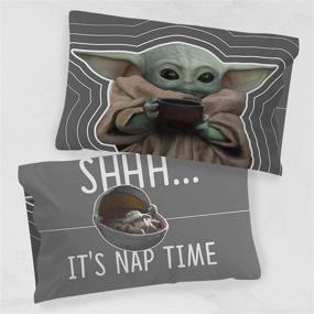 img 2 attached to 🌟 SEO-Optimized Jay Franco Star Wars The Mandalorian Pillowcase - 1 Pack, Double-Sided Kids Super Soft Bedding with The Child Baby Yoda Grogu - Official Star Wars Product