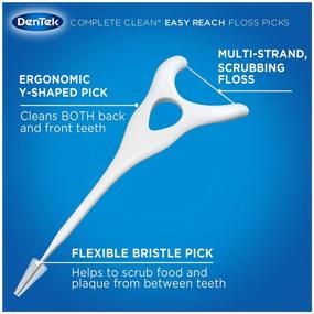 img 1 attached to DenTek Complete Clean Angled Floss Picks with No Break & No Shred Floss, 75 Each, Pack of 2 – Fresh Mint Flavor and Easy Reach for Effective Oral Care