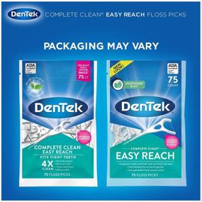 img 3 attached to DenTek Complete Clean Angled Floss Picks with No Break & No Shred Floss, 75 Each, Pack of 2 – Fresh Mint Flavor and Easy Reach for Effective Oral Care