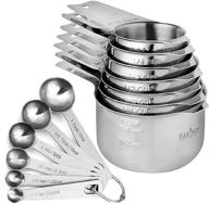 🥄 laxinis world 13 piece stainless steel measuring cups and spoons set - stackable & versatile, 7 cups & 6 spoons logo