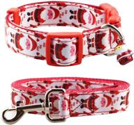 🎅 bolbove adjustable festive christmas santa collar and leash set with bell for dogs during holiday season logo