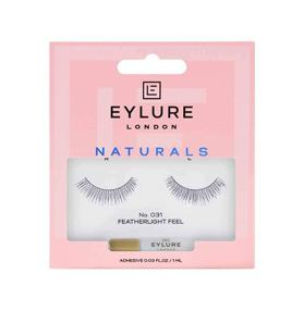 img 4 attached to 👁️ Eylure Fake Eyelashes, Naturals No. 031, Reusable, Adhesive Included, Tapered Design, 1 Pair