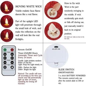 img 3 attached to 🕯️ Birch Flameless Candles - Real Wax Flickering LED Pillar Candles with Battery Operated Moving Flame, Set of H4"5"6" xD3" - Includes 10 Key Remote Timer