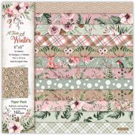 🌸 floral patterned single-sided scrapbook cardstock paper pad - 6x6, 12 sheets, 160gsm - designer arts & crafts supplies for decoupage, scrapbooking, origami, and more logo