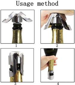 img 2 attached to 🍾 BGMAX Champagne Sealer Stopper: 3 Pack Stainless Steel Sparkling Wine Bottle Plug Set with Longer Sealing Plug – Perfect Champagne Accessories and Gift