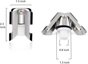 img 3 attached to 🍾 BGMAX Champagne Sealer Stopper: 3 Pack Stainless Steel Sparkling Wine Bottle Plug Set with Longer Sealing Plug – Perfect Champagne Accessories and Gift