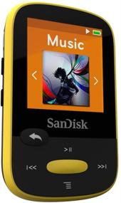 img 2 attached to Yellow SanDisk 8GB Clip Sport MP3 Player with LCD Screen, FM Radio - SDMX24-008G-G46Y