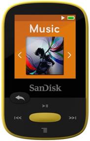 img 4 attached to Yellow SanDisk 8GB Clip Sport MP3 Player with LCD Screen, FM Radio - SDMX24-008G-G46Y