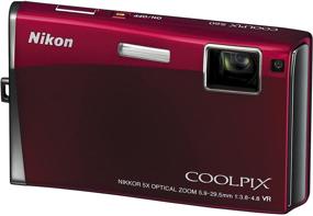 img 2 attached to 📷 Nikon Coolpix S60 10MP Digital Camera - Crimson Red, 5x Optical Vibration Reduction (VR) Zoom