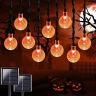 enhance your outdoor décor with 2-pack 100 led crystal globe solar string lights – 32ft, 8 modes, waterproof – perfect for garden, yard & parties! logo