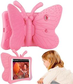 img 2 attached to 🦋 Elegant Pink Butterfly Series EVA Shockproof Case for Apple iPad Mini - Compatible with Mini 1/2/3/4/5