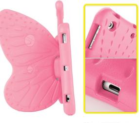 img 1 attached to 🦋 Elegant Pink Butterfly Series EVA Shockproof Case for Apple iPad Mini - Compatible with Mini 1/2/3/4/5