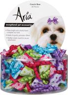 🐶 enhance your pup's style with aria gracie bows for dogs: 48-piece canisters логотип