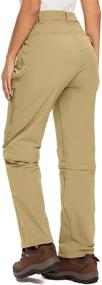 img 2 attached to Women's Convertible Hiking Pants - Quick-Dry Stretch Lightweight Zip-Off Outdoor Fishing Travel Safari Trousers