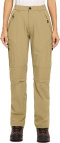 img 3 attached to Women's Convertible Hiking Pants - Quick-Dry Stretch Lightweight Zip-Off Outdoor Fishing Travel Safari Trousers