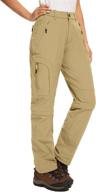 women's convertible hiking pants - quick-dry stretch lightweight zip-off outdoor fishing travel safari trousers логотип