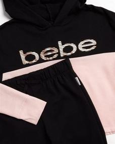 img 3 attached to 👕 Набор джоггеров для девочек Bebe: стильная и удобная одежда и активная одежда для девочек