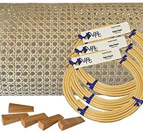 img 2 attached to 🔳 Complete Pressed Cane Webbing Kit: 5/8" Medium Open Mesh with Splines, Wedges, and Instructions