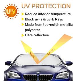 img 3 attached to 6-Piece Car Windshield Sun Shade Set: Ultimate UV Ray Protection for your Vehicle's Front Windshield - Easy to Install, Fits Windshields of All Sizes