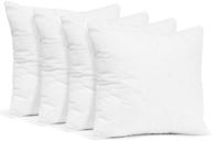 🛋️ clara clark premium couch pillow inserts - set of 4 decorative throw pillows, 28”x28” logo