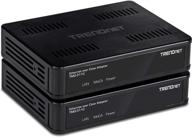 trendnet ethernet over coax adapter (2-pack) - backward compatible with moca 1.1 & 1.0, gigabit lan port, supports net throughput up to 1gbps, up to 16 nodes on one network - black (tmo-311c2k) logo