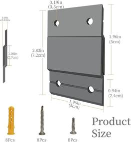 img 3 attached to 🖼️ Efficient French Cleat Z Hanger Clips - 2", Interlocking Wall Bracket for Mirrors, Panels, Artwork, and More! (4 Pairs)