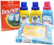 🧺 dorm room laundry essentials set: tide liquid detergent, downy softener, dryer sheets & bonus hamper logo