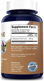 img 2 attached to 🌿 L-Glutamine 1000mg 200 Capsules - Vegetarian, Natural, Non-GMO, Gluten-Free, Promotes Healthy Circulation and Digestion - 500mg per Capsule