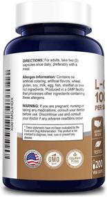 img 3 attached to 🌿 L-Glutamine 1000mg 200 Capsules - Vegetarian, Natural, Non-GMO, Gluten-Free, Promotes Healthy Circulation and Digestion - 500mg per Capsule