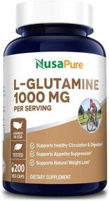 img 4 attached to 🌿 L-Glutamine 1000mg 200 Capsules - Vegetarian, Natural, Non-GMO, Gluten-Free, Promotes Healthy Circulation and Digestion - 500mg per Capsule