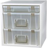 📦 artbin 6855sc super satchel cube-15.5 x 16.75 x 15.625 in. arts and crafts supply storage – white, customizable, with pre-drilled holes and 6 rail set logo