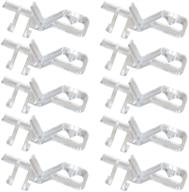 🪟 faux and real wood window blinds valance clips - 10 pack clear 1-7/8inch size logo