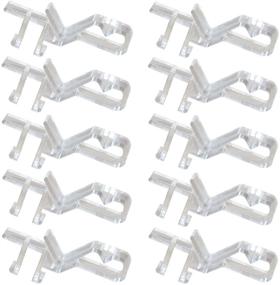 img 4 attached to 🪟 Faux and Real Wood Window Blinds Valance Clips - 10 Pack Clear 1-7/8inch Size