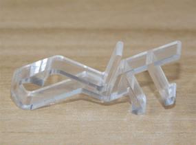 img 1 attached to 🪟 Faux and Real Wood Window Blinds Valance Clips - 10 Pack Clear 1-7/8inch Size
